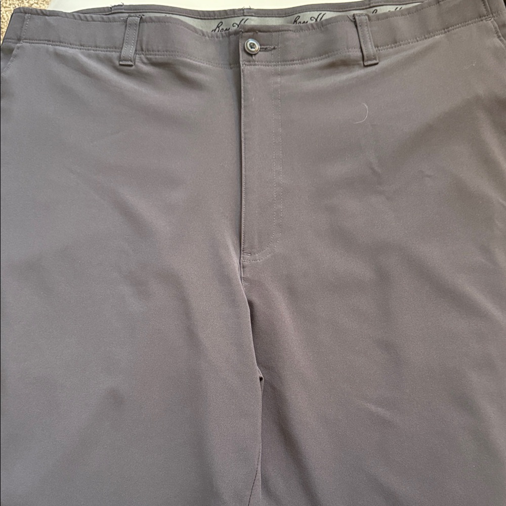 Hogan Men's Flat-Front Shorts in Gray-Taupe